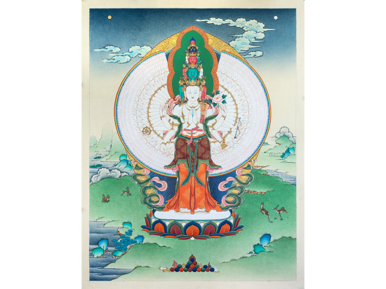 1000 Arms Chenrezig Hand Painted Thangka 