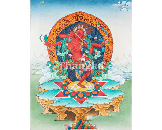 Kurukulla Thangka Kurukulla Dakini Vajrayana Red Tara Kurukulla Thangka Magnetizing Practice Buddhist Art Kurukulla Love Deity Thangka