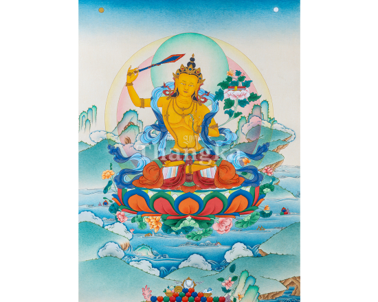 Manjushri Thangka | Bodhisattva of Wisdom and Knowledge