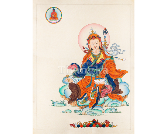Guru Rinpoche Thangka Padmasambhava Thangka Authentic Guru Rinpoche Thangka Tibetan Guru Rinpoche Thangka Handmade Tibetan Thangka Painting Traditional Himalayan Thangka Art