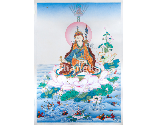 Guru Rinpoche Sacred Thangka Padmasambhava Lotus Born Master Authentic Tibetan Thangka