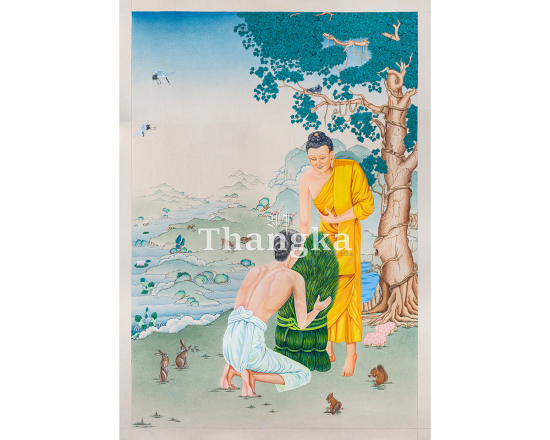 Shakyamuni Buddha Thangka Historical Buddha Enlightenment Art Authentic Tibetan Thangka