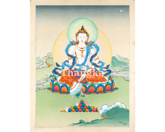 Vajrasattva Thangka Purification Deity of Hundred Syllable Mantra Authentic Tibetan Thangka Art