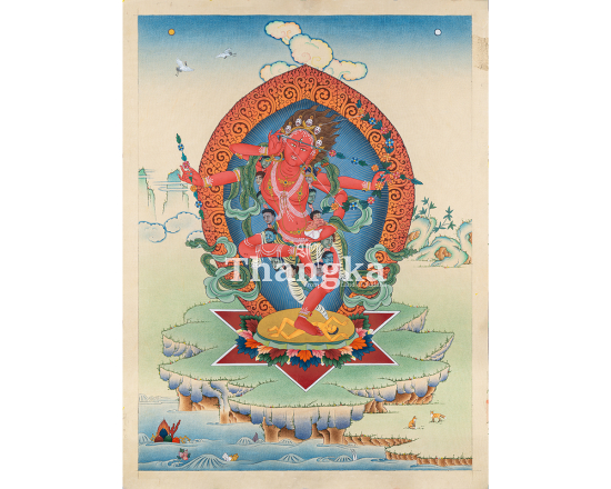 Kurukulla Thangka Red Tara Magnetizing Goddess Authentic Tibetan Thangka Art