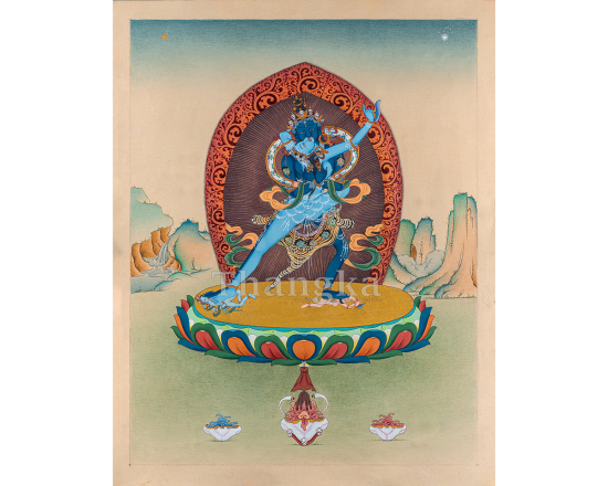 Two Armed Chakrasamvara with Consort Thangka Yab Yum Tantra Deity Authentic Tibetan Thangka Art