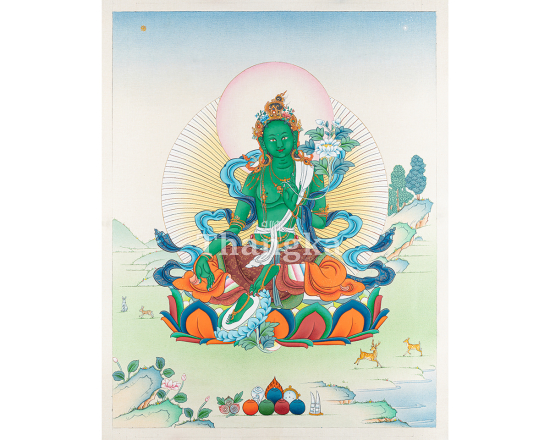 Green Tara Thangka – The Mother of Liberation and Fearless Compassion