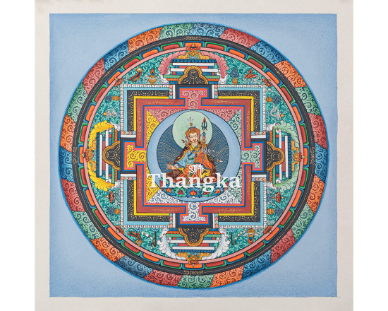 Guru Rinpoche Mandala Thangka – Sacred Mandala of the Lotus-Born Master