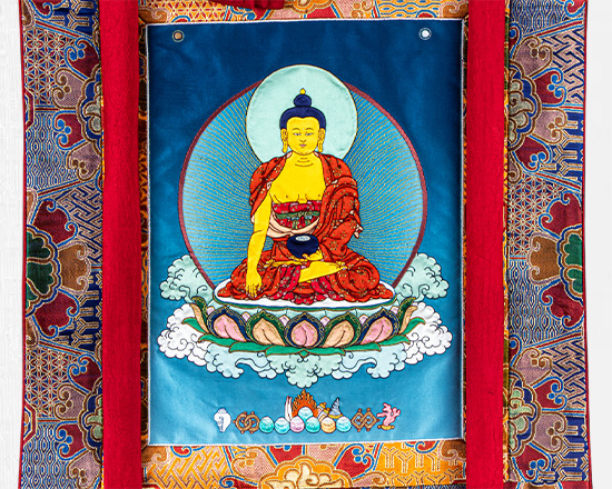 Applique Shakyamuni Buddha Thangka 
