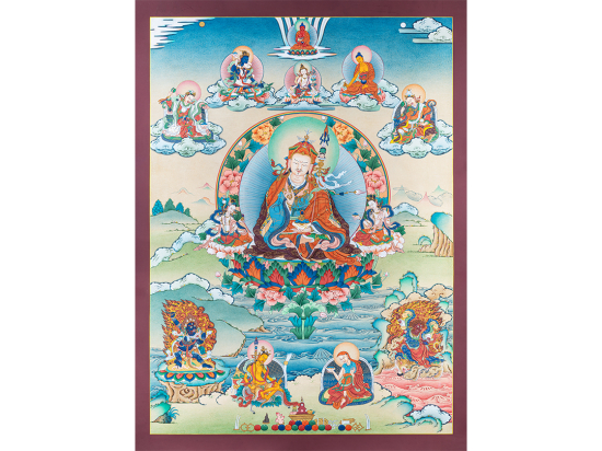 8 Manifestation of Guru Padmasambhava Traditional Art Karma Gadri 