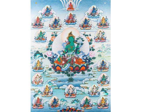 21 Tara Thangka Painting Traditional Buddhist Art Meditational Deity