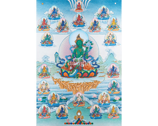 21 Tara Thangka Painting Traditional Buddhist Art Mother of Compassion