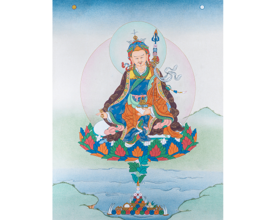 Guru Rinpoche thangka Padmasambhava thangka Lotus Born Master Tibetan Buddhist thangka