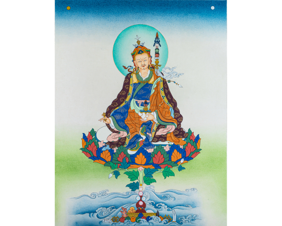 Guru Rinpoche thangka Padmasambhava thangka Tibetan Buddhist art Vajrayana painting