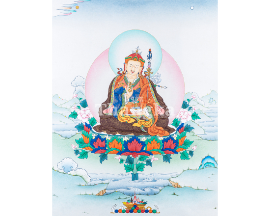 Guru Padmasambhava Hand Painted Thangka